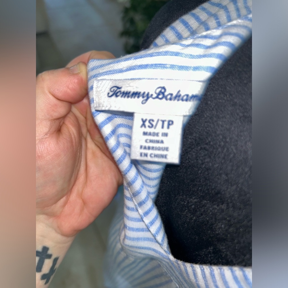 🌞Tommy Bahama- Summer Blue & White Strip Dress.  NWOT - Picture 5 of 5